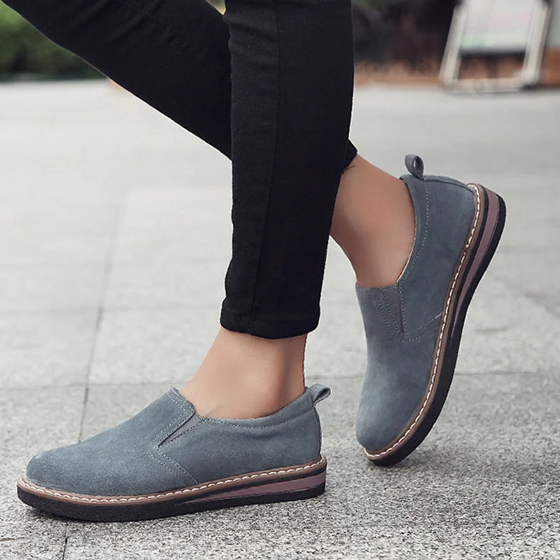 Ryamag Autumn Flat Women Shoes Platform Female Sneakers Suede Sewing