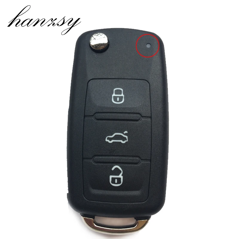 

3 Buttons Remote Flip Car Key Shell Case For VW Volkswagen Golf Passat Mk6 Tiguan Polo CC SEAT Skoda Auto Folding Key Blank Fob