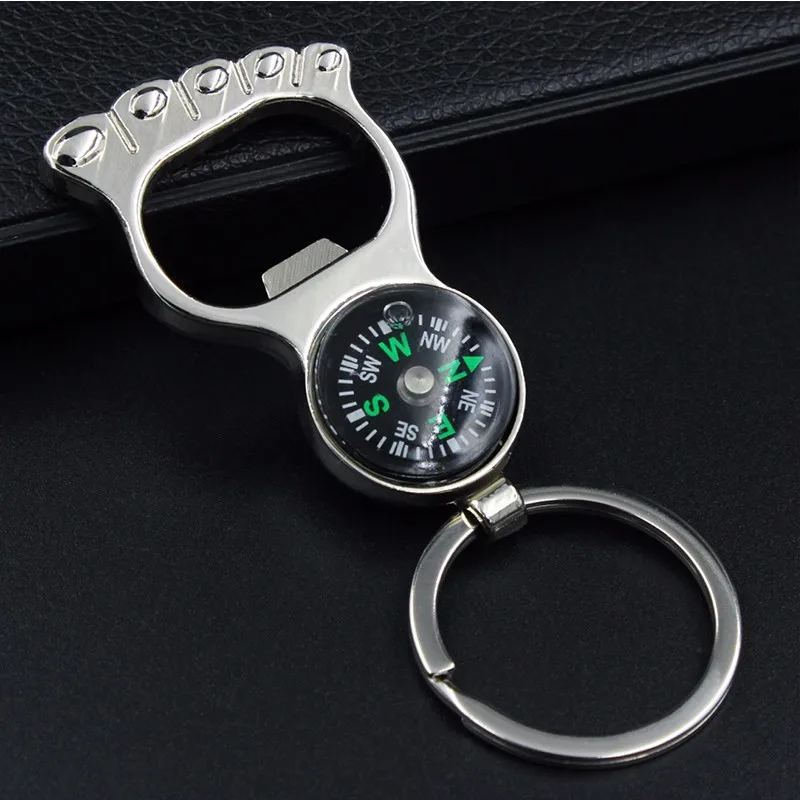 

Personality Car Keychain Creative Unique Gifts Compass Opener High-quality Materials Metal Keychain Can Lettering Keychain