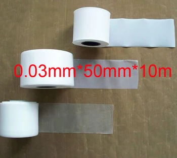 

0.03mm thickness,50mm width,10meters length PTFE Film, F4 film,F4 thin Oriented Turning insulating electric film diaphragm