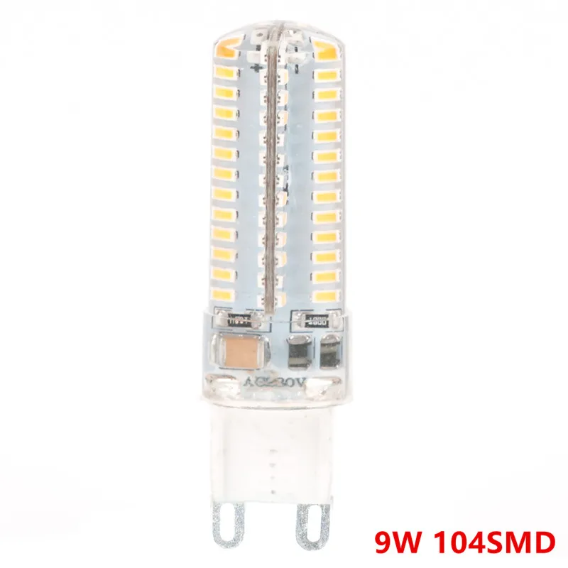 Мини G9 светодиодный светильник 6 Вт/9 Вт AC220V/110 В 3014 SMD 64/104 светодиодный S Холодный/теплый белый люстра светильник Замена галогенные огни