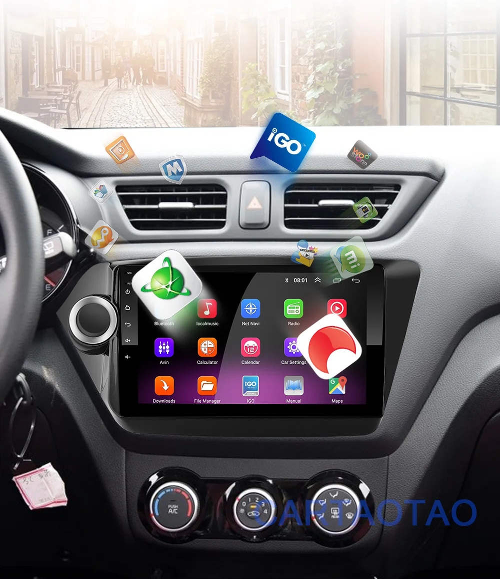 2G+ 32G " 2din Android 8,1 GO автомобильный dvd-плеер для Kia Rio 3 Rio 4 2010 2011 2012 2013- автомобильный Радио gps навигация wifi плеер