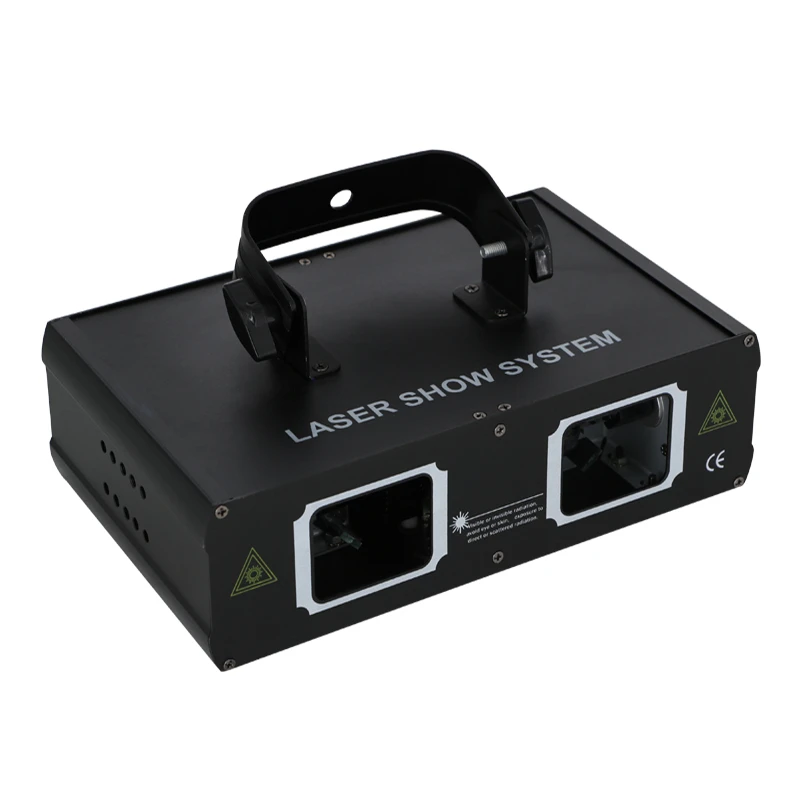 New 2 Lens Scan Red Green Blue RGB Beam Pattern Laser Lights DMX 9CH