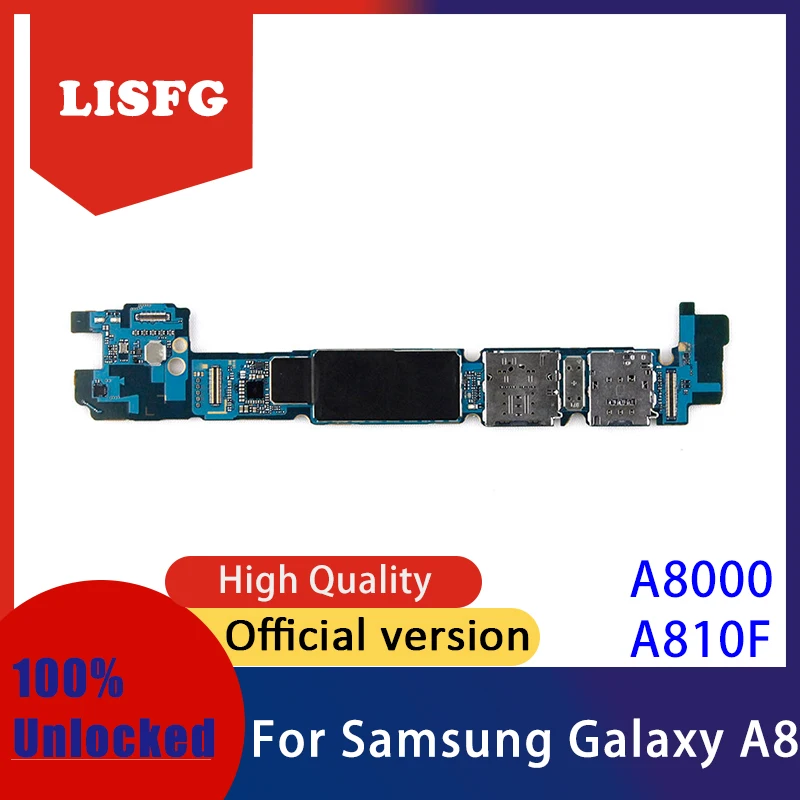 Good working full tested Unlocked logic board for Samsung Galaxy A8 A8000 A810F Motherboard Mainboard with full chips