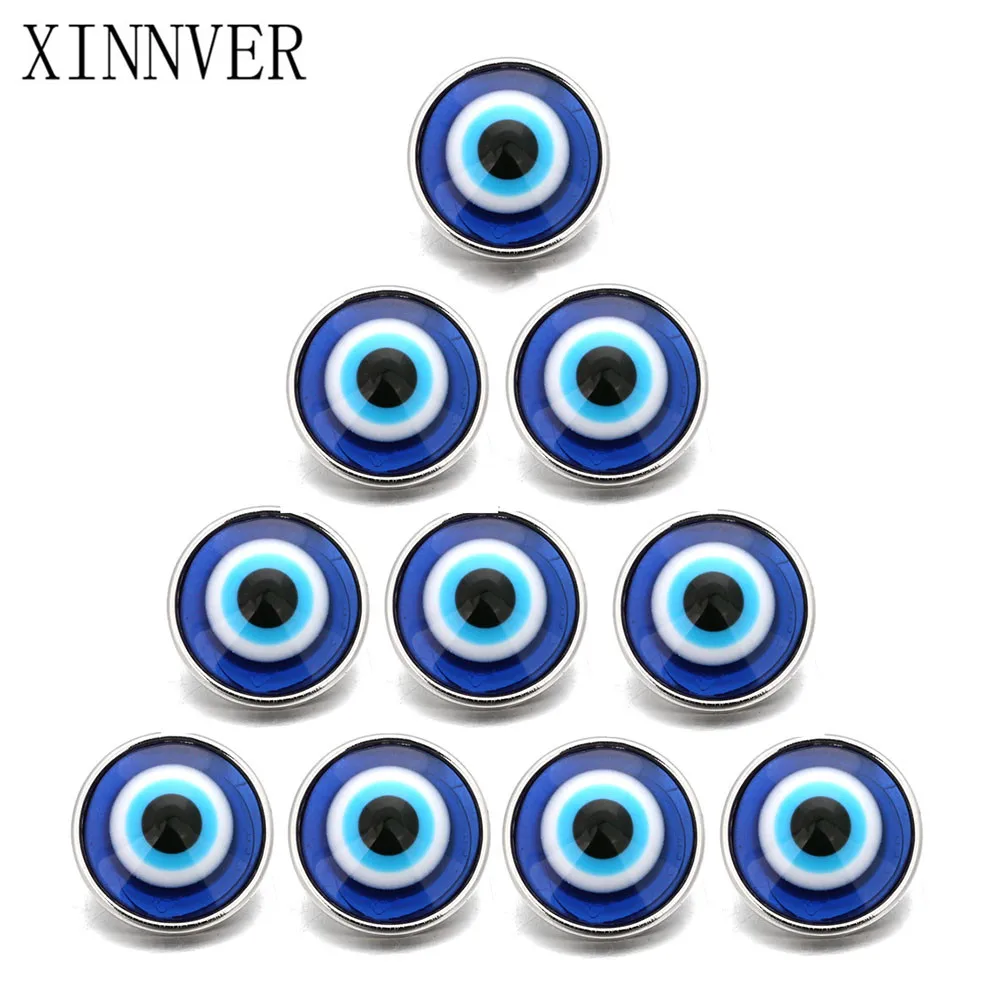 

10pcs/lot 12mm Eyeball Snaps Jewelry Cameo Multicolor Mixed Resin Snap Buttons For Xinnver snap Jewelry