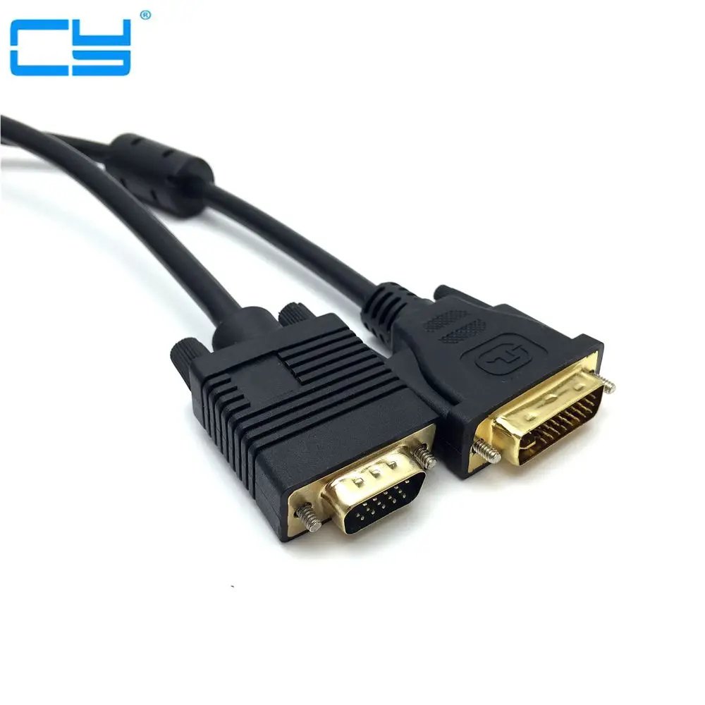High quality DVI 24+5 (DVI-I) male to VGA Display Monitor Cable dvi vga cable 0.3m/1.5m | Электроника