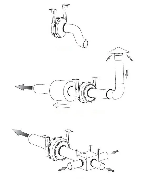 " вытяжка встроенный воздуховод система вентиляции гидропонный воздуходувка тепловой кондиционер вентиляционное отверстие смешанный поток выхлопных газов(150 мм диаметр