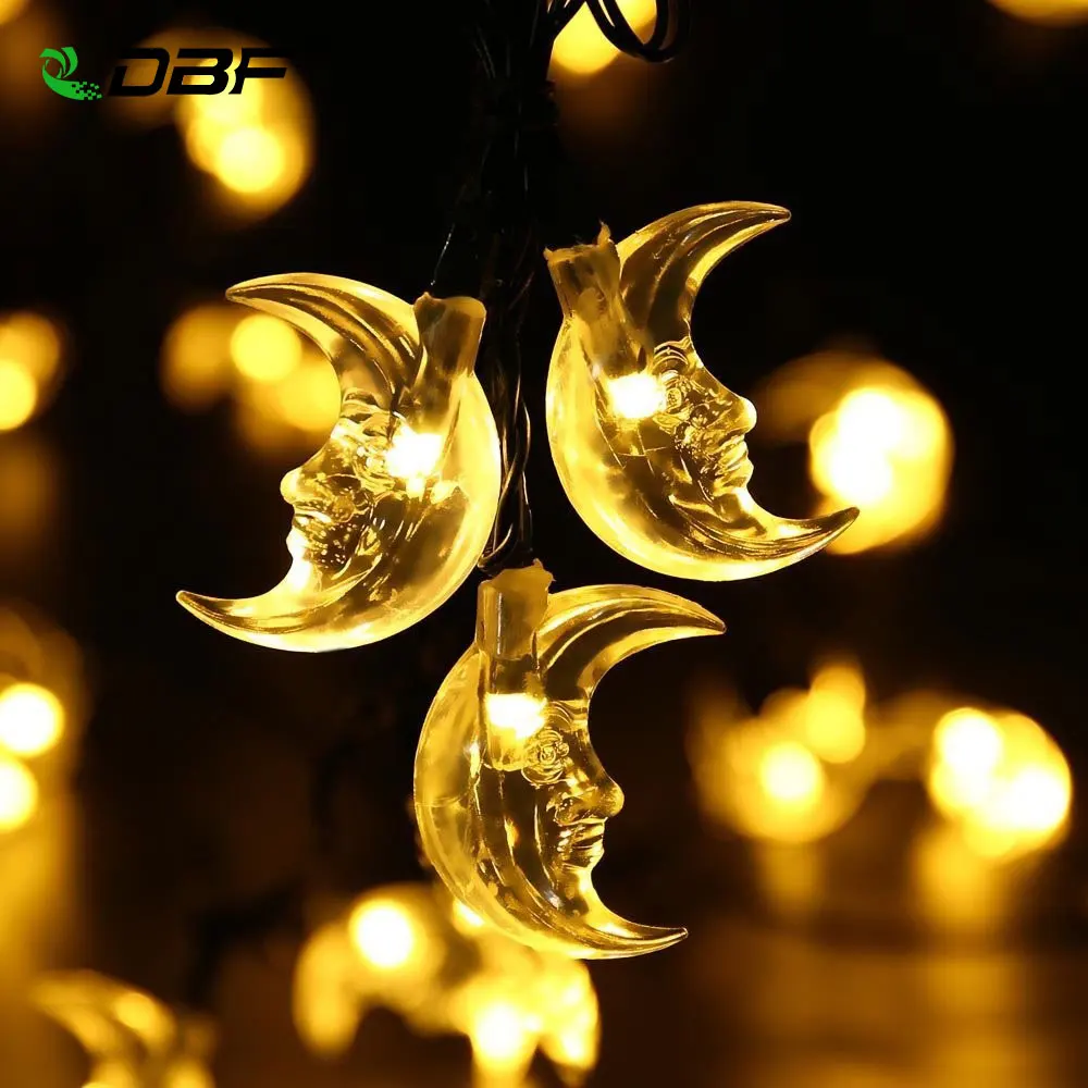 

[DBF]Solar Powered 6M 30LEDs Xmas Moon String Light Colorful Fairy Light for Patio Fence Wedding Party Garden Decoration Outdoor