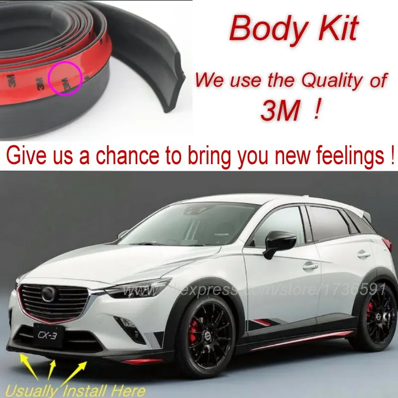 Дефлектор губ для автомобильного бампера дефлектор Mazda CX 3 4 5 CX5 7 Atenza Axela/комплект