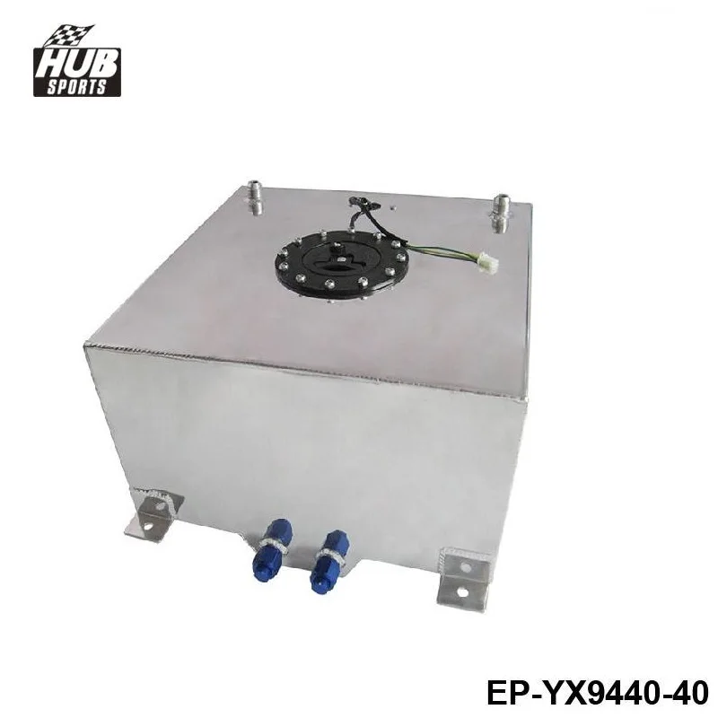40L Aluminium Fuel CELL TANK polished Twin AN 10 outlets 10 Gal HU