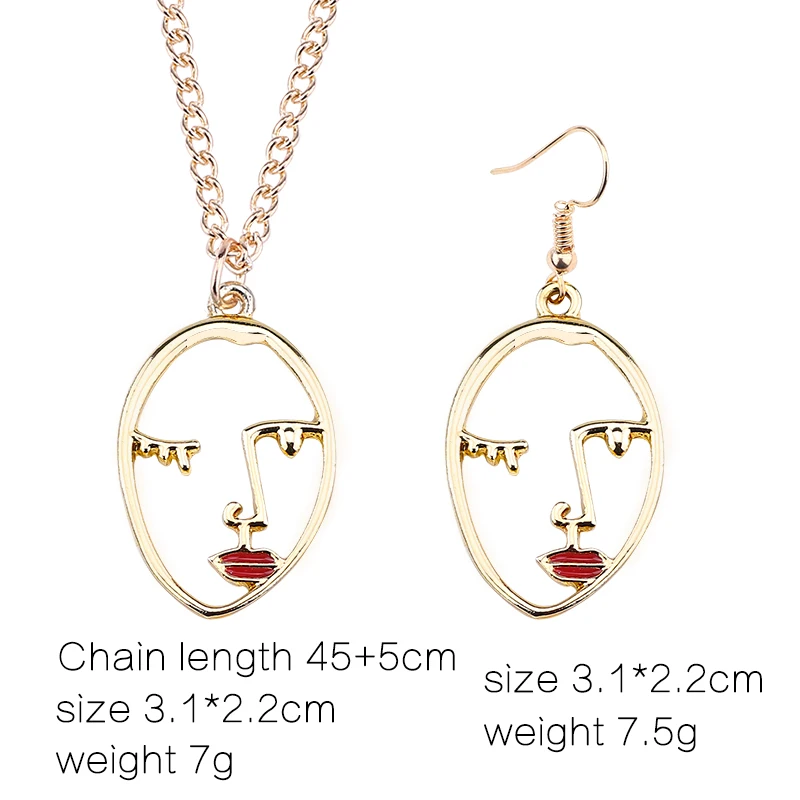 Женское ожерелье с подвеской в виде абстрактного лица|fashion necklace|necklace fashionpendant necklace
