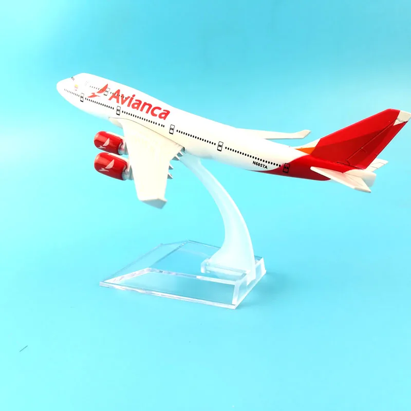 16 см BOEING 747 AVIANCA AIRWAYS модель из металлического сплава Игрушечная самолета Самолет