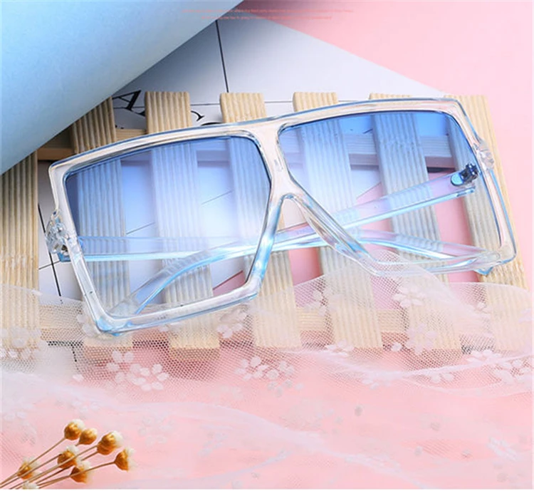 oversized rimless sunglasses square big black one piece lens yellow sun glasses for women men 2018 uv400 (3)
