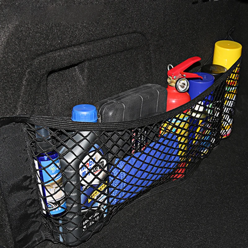 

Car Mesh Organizer Car Accessories Storage Bag Cargo Magic Tape SUV Pocket Universal For Cars Luggage Nets Travel Pocket