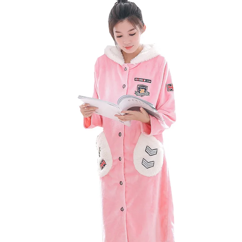 New Dressing Gown Winter Bath Robe High Quality Ladies Women Casual