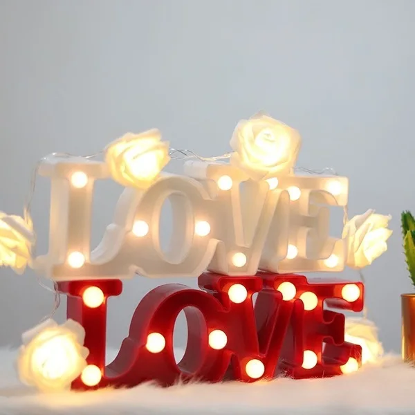 Милый светодиодный ночник с надписью «LOVE», светильник для детской комнаты, светильник для детской комнаты, подарок для детей, прикроватный светильник для спальни, Свадебный декор