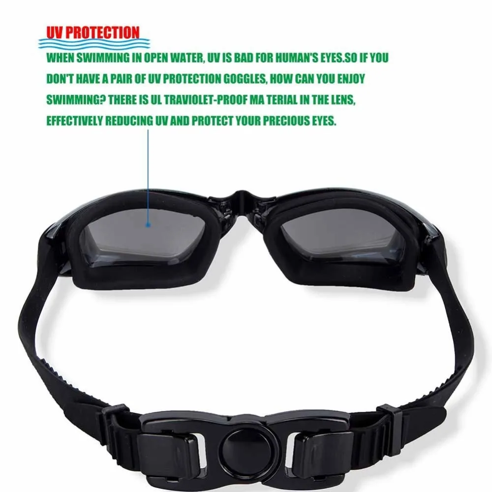 Professional Swimming Goggles With Hat and Ear Plug Nose Clip Suit Waterproof Swim Glasses anti-fog Sport Swim Eyewear