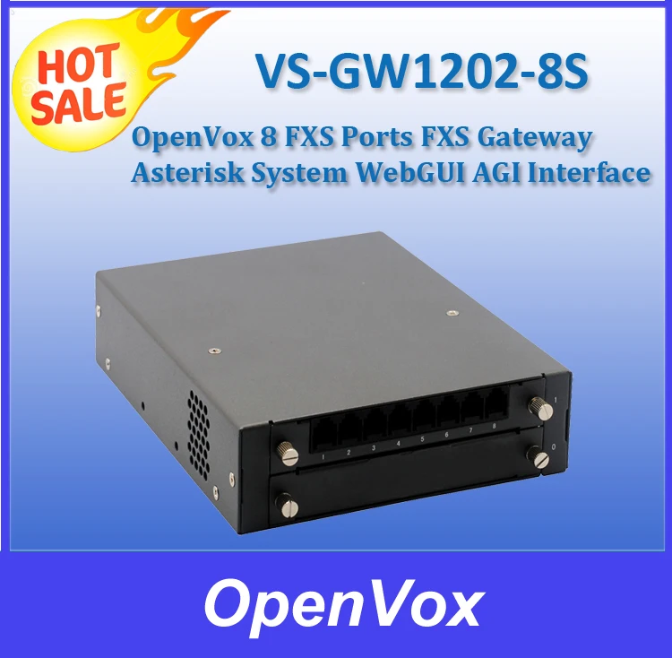 OpenVox VS-GW1202-8S ---- 8 Портов FXS Шлюз VoIP Asterisk Системы с Веб-ИНТЕРФЕЙС и AGI Интерфейса 1 U