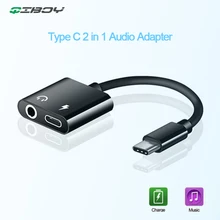USB C к разъему 3,5 type C Кабель-адаптер для huawei P20 Pro Xiaomi Redmi Note 7 зарядка OTG usb type C 3,5 мм AUX преобразователь для наушников