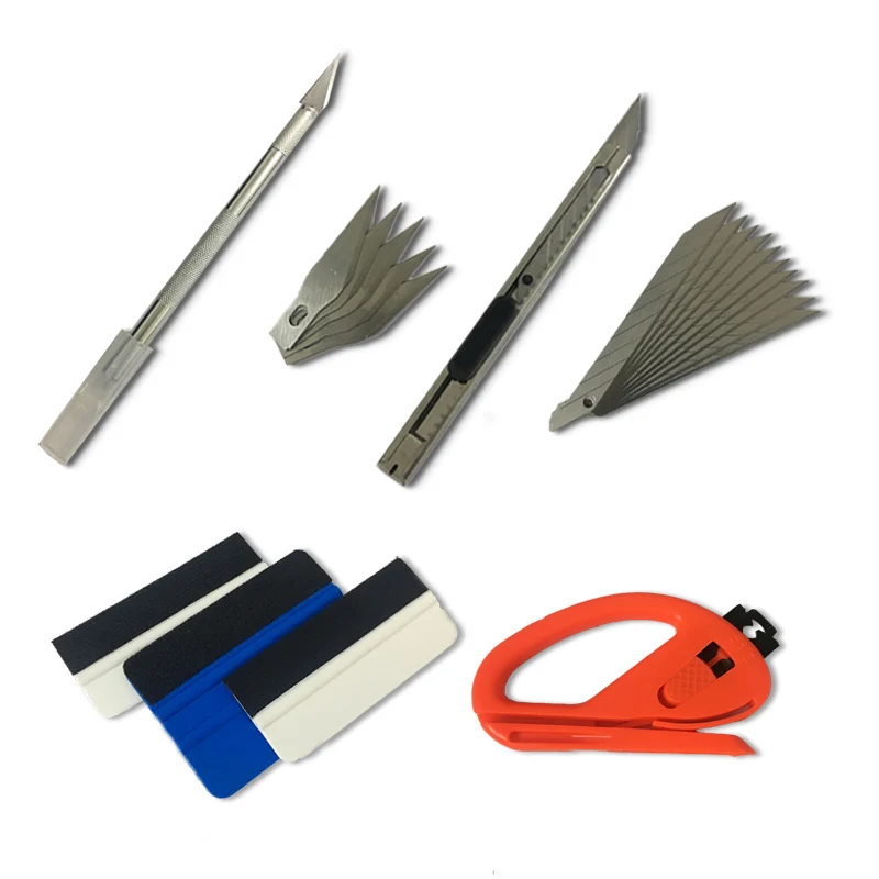 

Useful Car Wrap Tools Kit 3D Carbon Fiber Squeegee Art Knife Scarper Car Stickers Window Tint Tools Car Vinyl Accessories