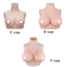 KOOMIHO Silk Cotton C/D/F Cup Silicone Breast Forms Half Body Fake Boobs Transgender Drag Queen Shemale Crossdresser Breast 1G KOOMIHO Silk Cotton C/D/F Cup Silicone Breast Forms Half Body Fake Boobs Transgender Drag Queen Shemale Crossdresser Breast 1G