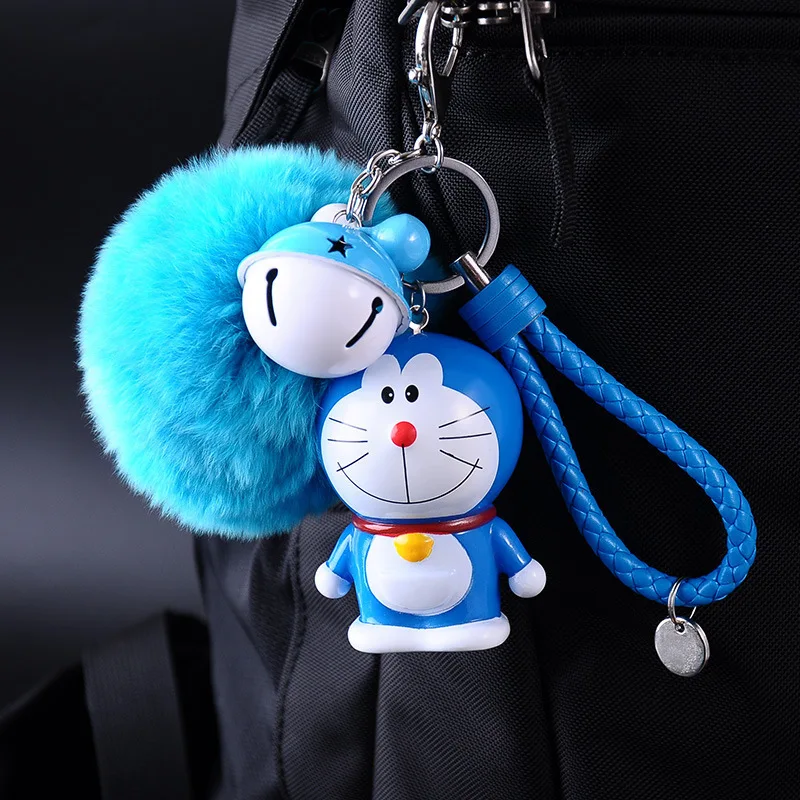 

Originality Baby Jingle Cat Blue The Fat Key Buckle Woman Cartoon Doraemon Small Bell Automobile Bag Key Chain Pendant Toys