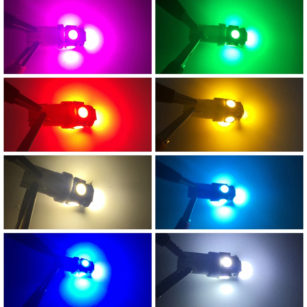 YSY 1000 шт Супер Белый T10 LED 5SMD 5050 W5W 194 внутренняя Лицензия Пластина светлый купол