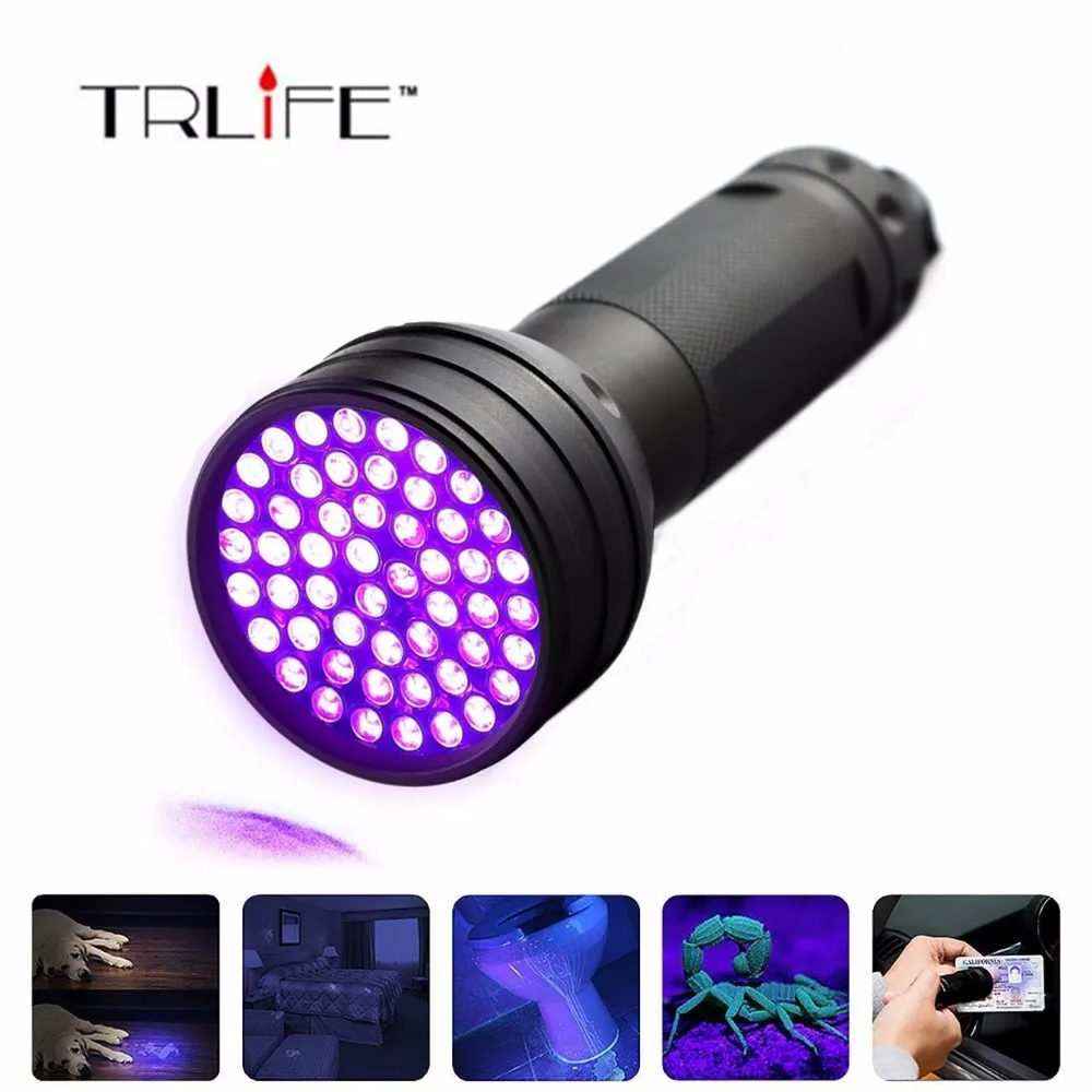 

Upgrade Best 395nm 51 LED UV Flashlight Pet Urine Stain Detector Ultraviolet Blacklight for Detect Bed Bug Dog Urine Stain Scor