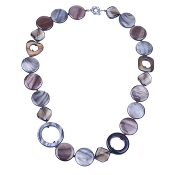 

2016 hot fashion 25mm sea shell bead necklace crystal retro necklace rope choker women necklace jewelry factory direct