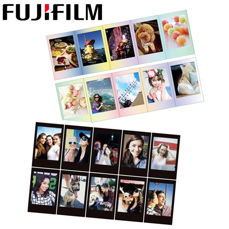 10-60 листов Fuji Fujifilm instax mini 9 8 белые цветные кромки для instant camera mini 8 9 7s фотобумага