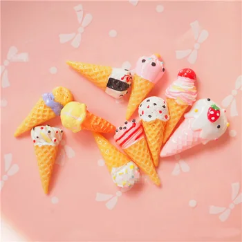 

10Pcs/Lot Ice Cream Cone Slime DIY Accesorios Plasticine Slime Supplies Filler For Clear Fluffy Slime Gift Toy For Childern