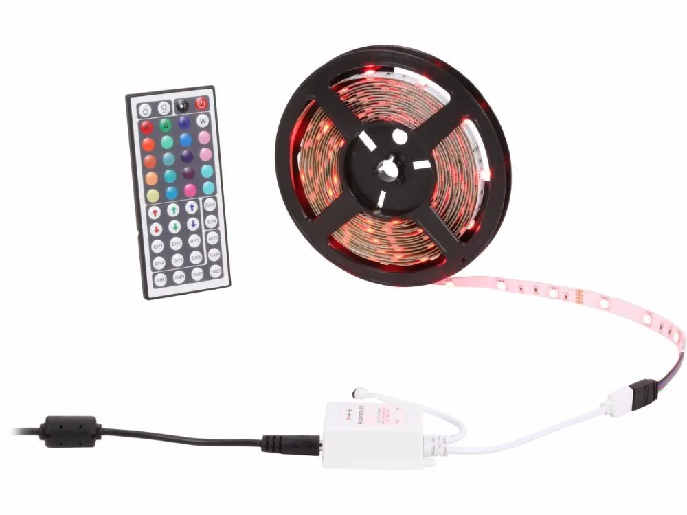 #Best RGB Multicolor Changing SMD5050 LED Light Strip Kit 150 LEDs, 16.4 Ft Roll, Cut to Length, Includes 60W Adapter,44 Key Contorl