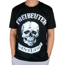 3 дизайна Летний стиль Харадзюку Большой Череп кости camisetas hombre сантиано рок Бренд ropa mujer рубашка тяжелый металл хлопок