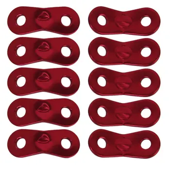 

10pcs 5mm aluminum alloy loop scales of rope of wind eyes red