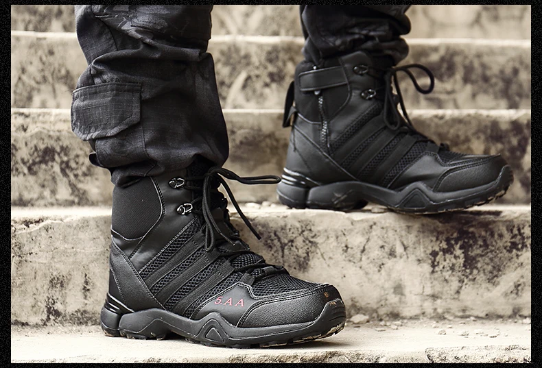 DESERT RAM Brand Men's Boots Winter Men Chukka Military Combat Boots Leather Desert Work Safety Shoes Tactical Army Ankle Boot (13)