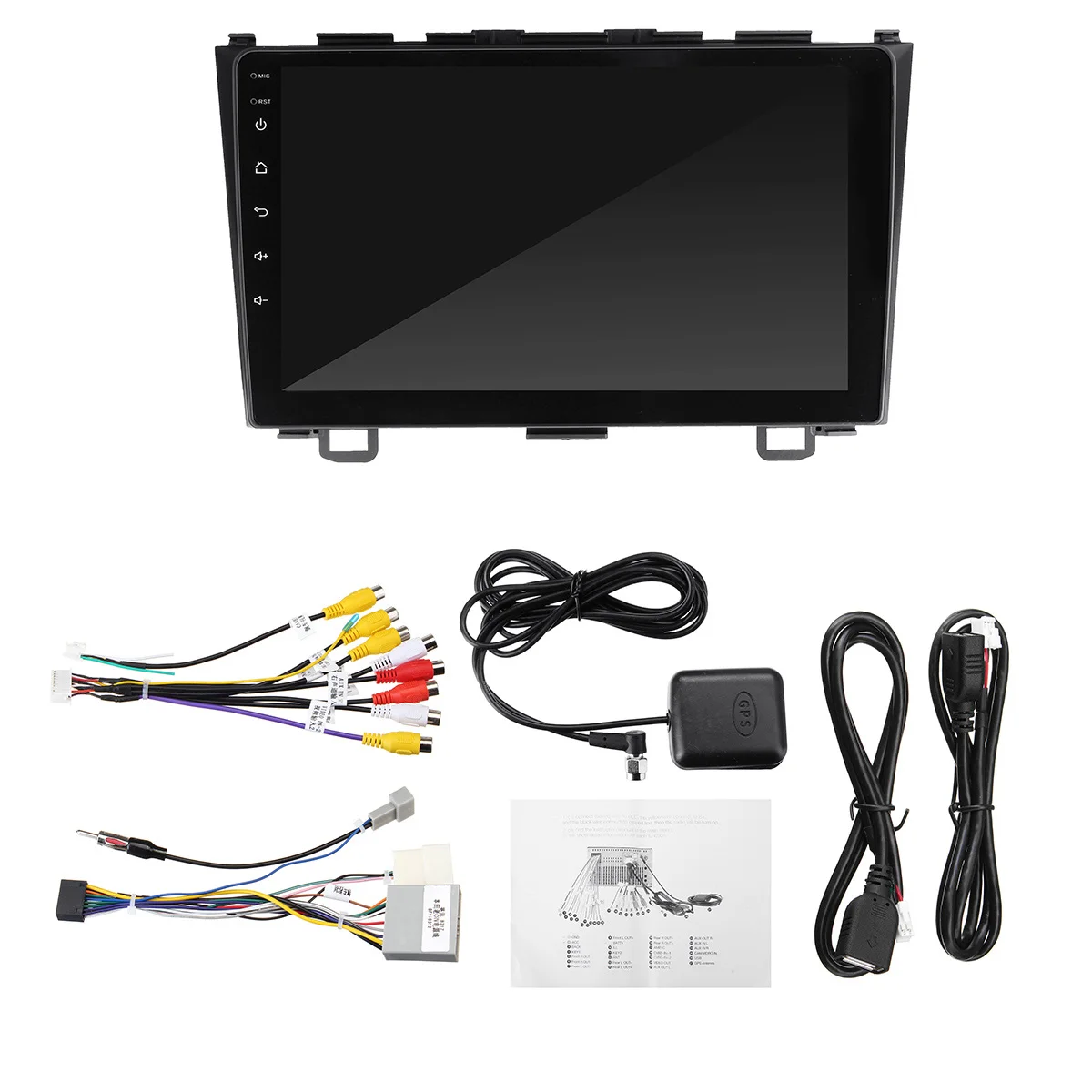 Top 9 inch 2 din for Android 8.1 Car DVD Multimedia Player for Honda CRV 2007 2008 2009 2010 2011 WiFi Stereo navi GPS FM AM BT 2