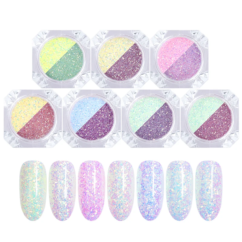 

1g Nail Powder Holographic Laser Shiny Powder Color Light Changing Glitter Shimmer Manicure DIY Nail Art Decorations