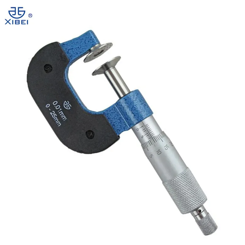 Gear Tooth Micrometer 0 25mm Accuracy 0.01 Disk Type Thickness