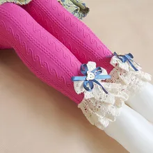 Г. зимние леггинсы для девочек трикотажные леггинсы с кружевными бантиками детские осенние штаны штаны для девочек от 4 до 15 лет