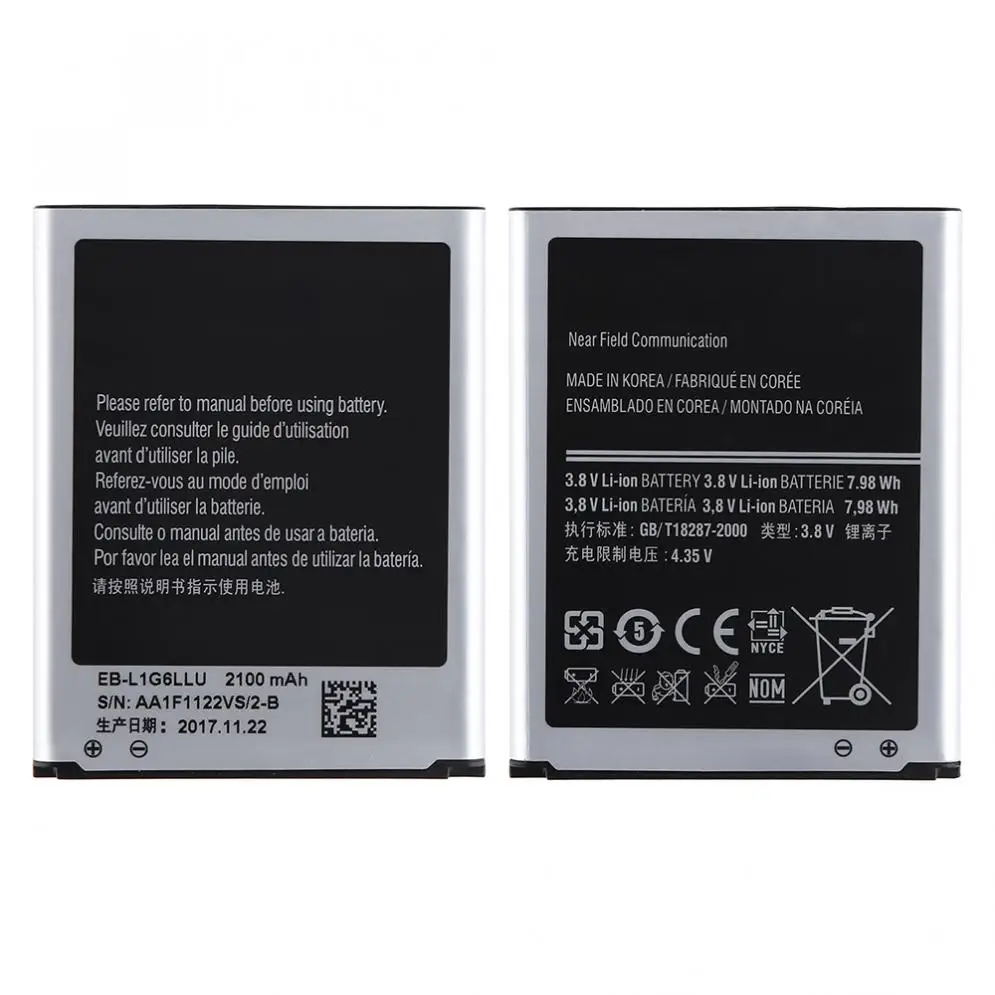 

3.8V 2100mAh Rechargeable Built-in Li-ion Replacement Phone Battery Accumulator for Samsung Galaxy S3 i9300 i9305 i9308 i535