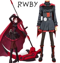 Temporada 1 rojo remolque rwby ruby rose negro gothic dress anime cosplay costume