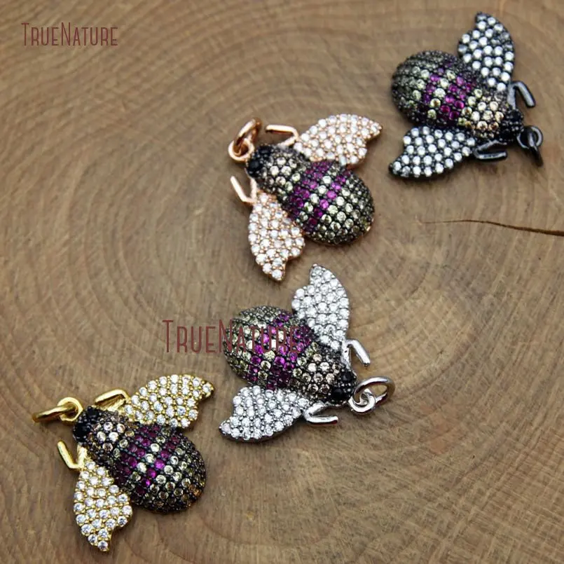20171220-PM9251- Colours Zircon Micro Pave Bee Pendant Copper Pendant_9
