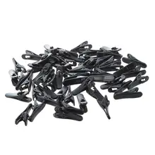 50 PC del cuello de solapa de Monte micrófono del auricular del cable de alambre Nip Clip