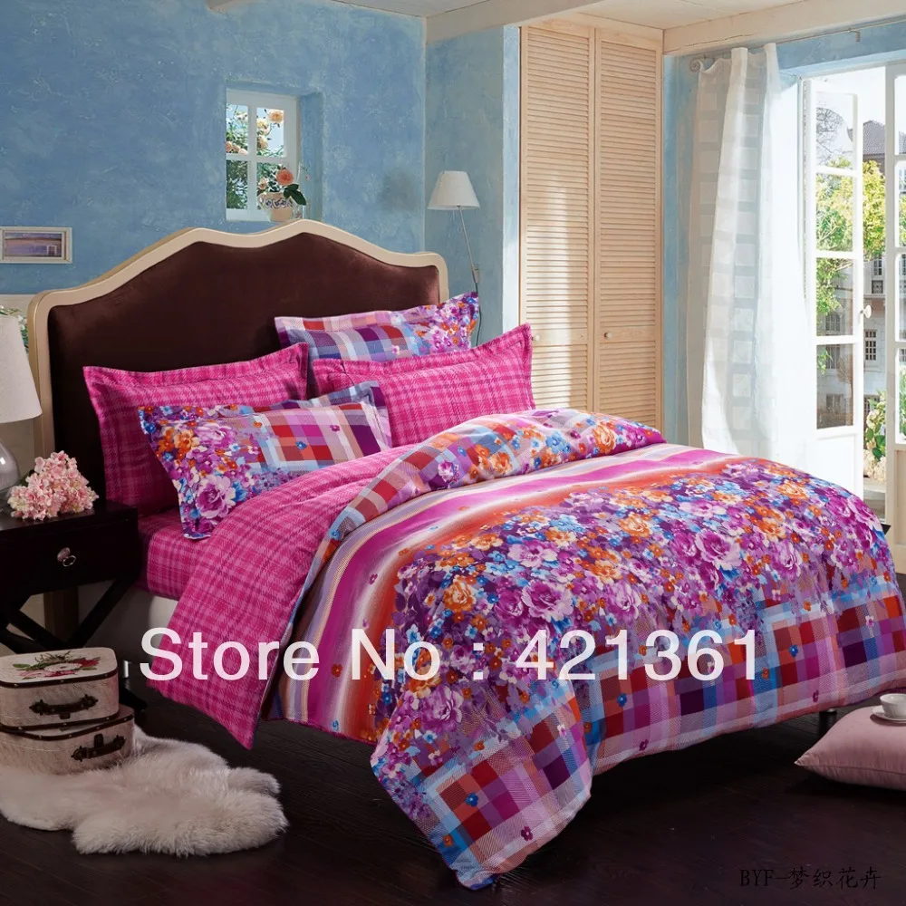 Child gift Brushed fabric Thicken bedding Reactive printing 100% cotton sets Winter essential sanding bedclothes 67 | Дом и сад