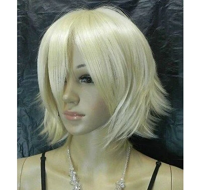 2015 NEW Light Blonde Short Straight women Cosplay Wig |