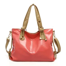 fashion women bags high quality patent leather shoulder messenger bag leisure zipper clutch blue casual totes solid handbags W20