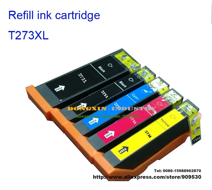 

T273XL1 Refillable ink cartridge For Epson Expression Premium XP-600 XP-610 XP-700 XP710 XP800 XP-810 printer ink with ARC chips