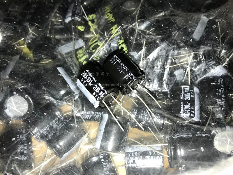 5 шт. алюминиевый электролитический конденсатор Ruby RUBYCON 200v100uf BXA 18x20 мм Odroid real 100 мкФ