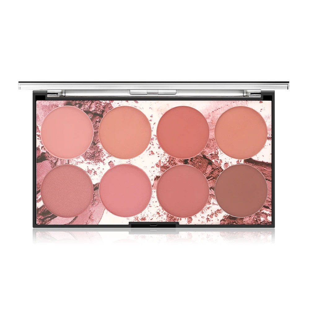 New Arrivel 8 Colors Blush&Highlighter Palette Face Matte Highlighter Powder Illuminated Blush Powder Long-lasting Make Up TSLM2