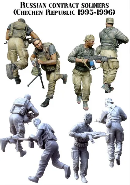 

1/35 scale miniatures Modern Russian Chechen mercenaries Resin Model Kit figure Free Shipping